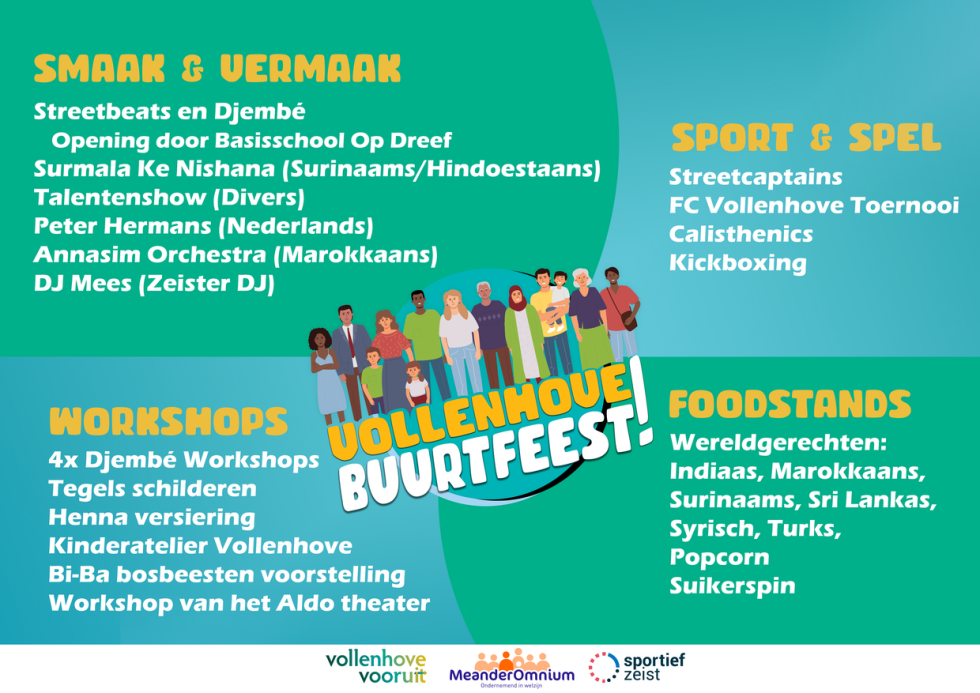Het programma van het Vollenhove Buurtfeest