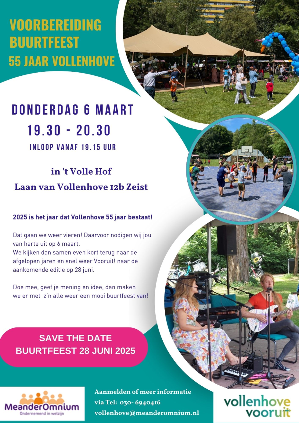 Flyer met de uitnodiging voor 6 maart